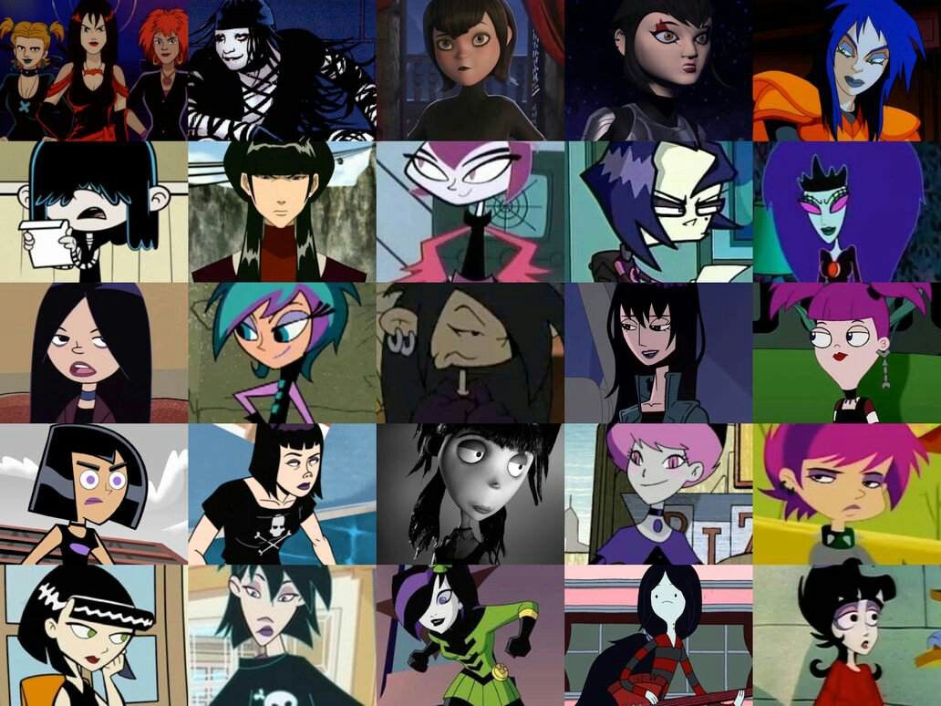 goth cartoon characters