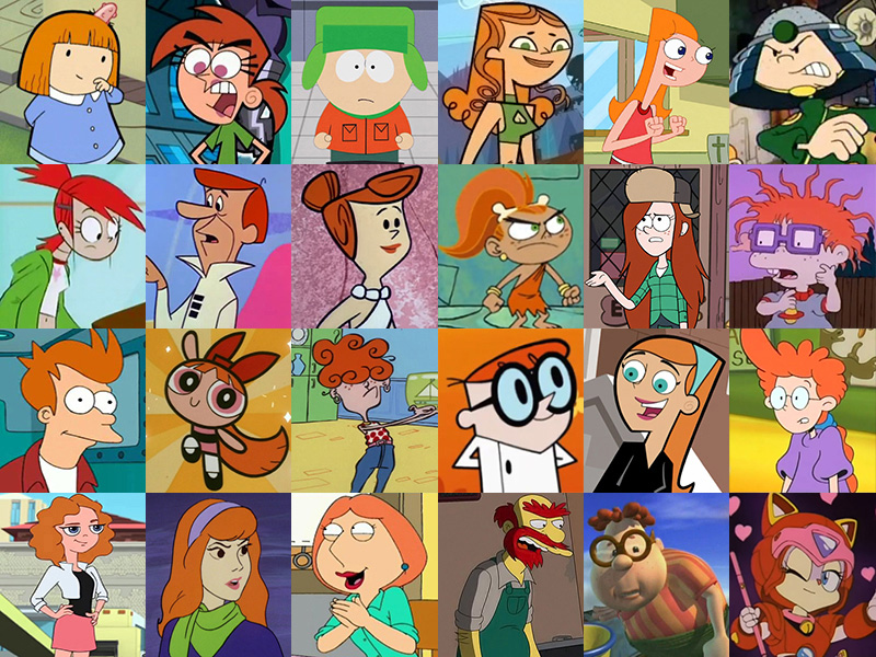 ginger cartoon characters